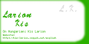 larion kis business card